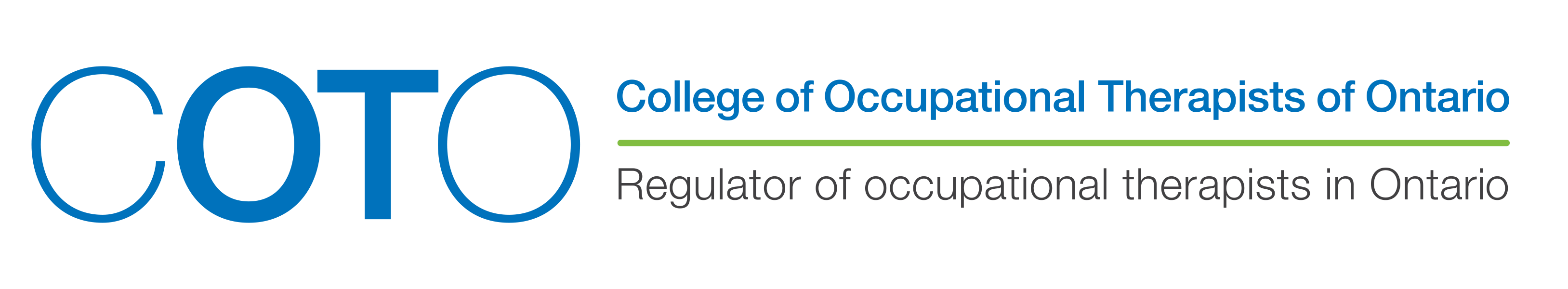 College of Occupational Therapists of Ontario Logo. Regulator of occupational therapists in Ontario.